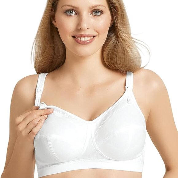 Anita Nursing Bra 5051 Size 34E White Soft Cup No Wire High Cotton Content - Picture 1 of 3